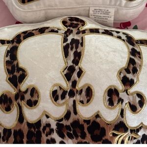Brown and Gold Leopard Print Accent Pillow juicy couture